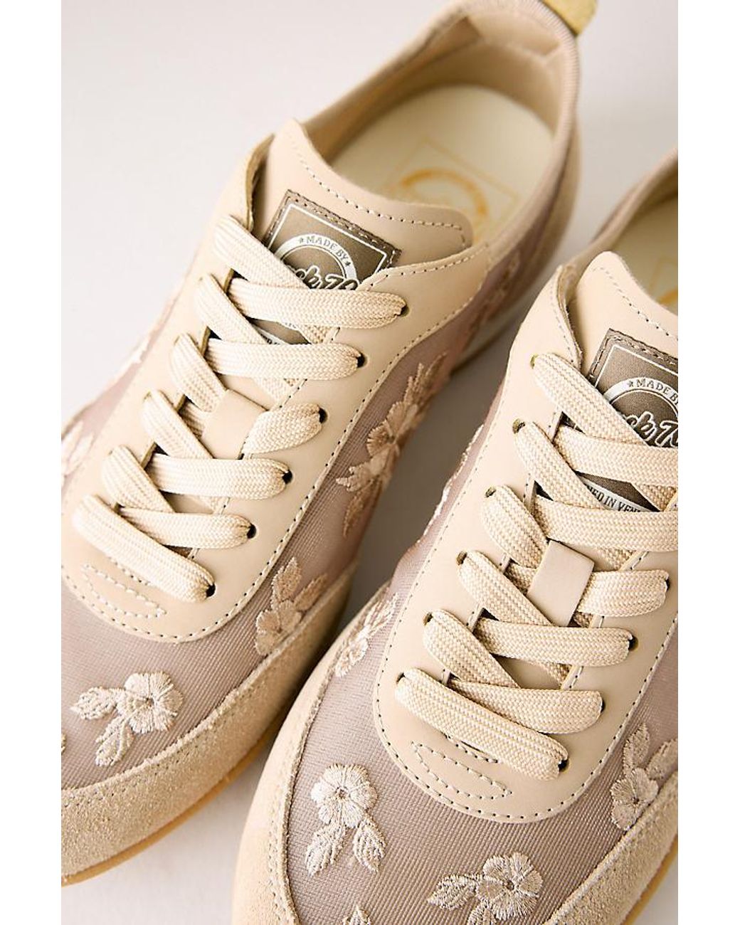 Back 70 Natural Floral Nylon Trainers