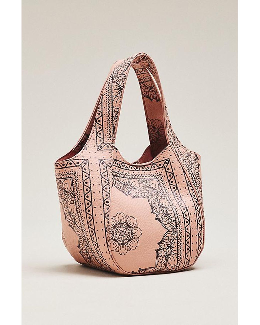 By Anthropologie Pink Sonia Mini Slouchy Tote Bag