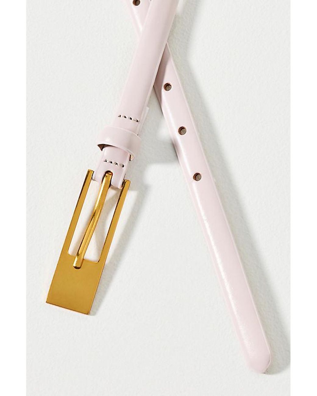 Maeve Purple Skinny Square Buckle Belt