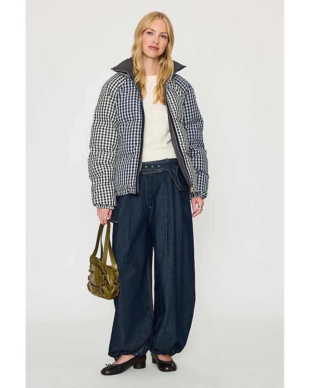 Damson Madder Blue Reversible Opal Puffer Jacket