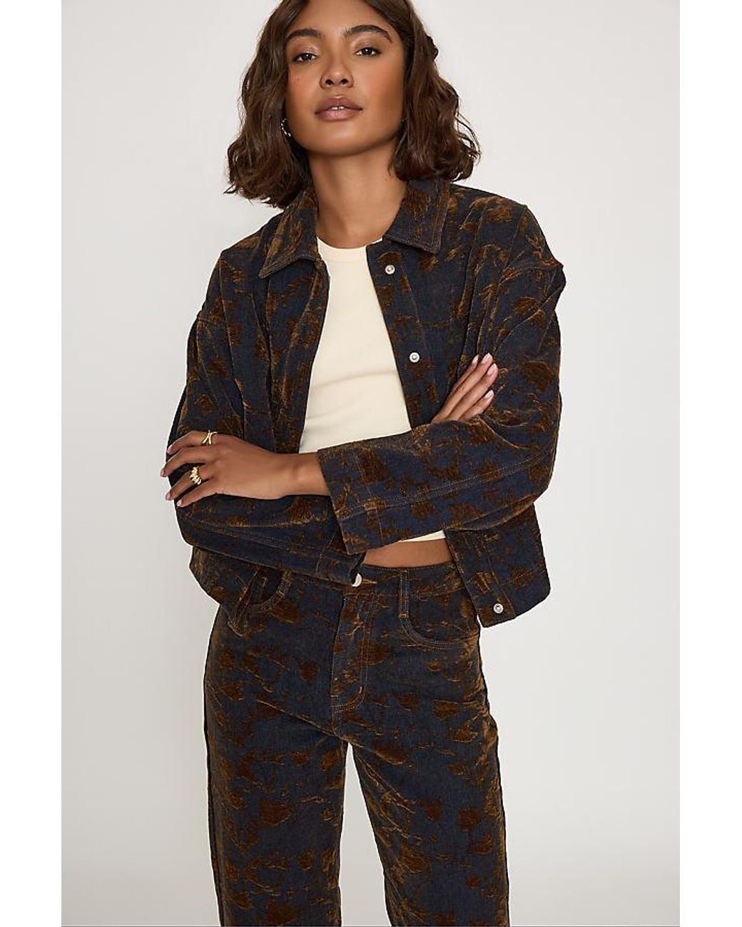 The Tiny Big Sister Black Maru Jacquard Straight-Leg Jeans
