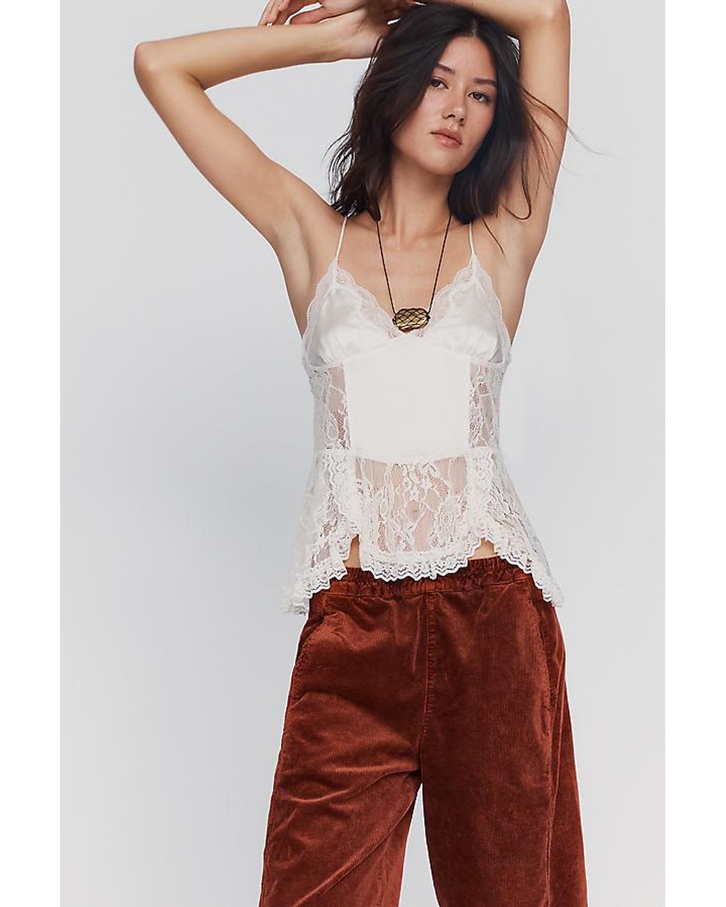 Pilcro Red The Izzie Relaxed Pull-On Barrel Trousers By Corduroy Edition