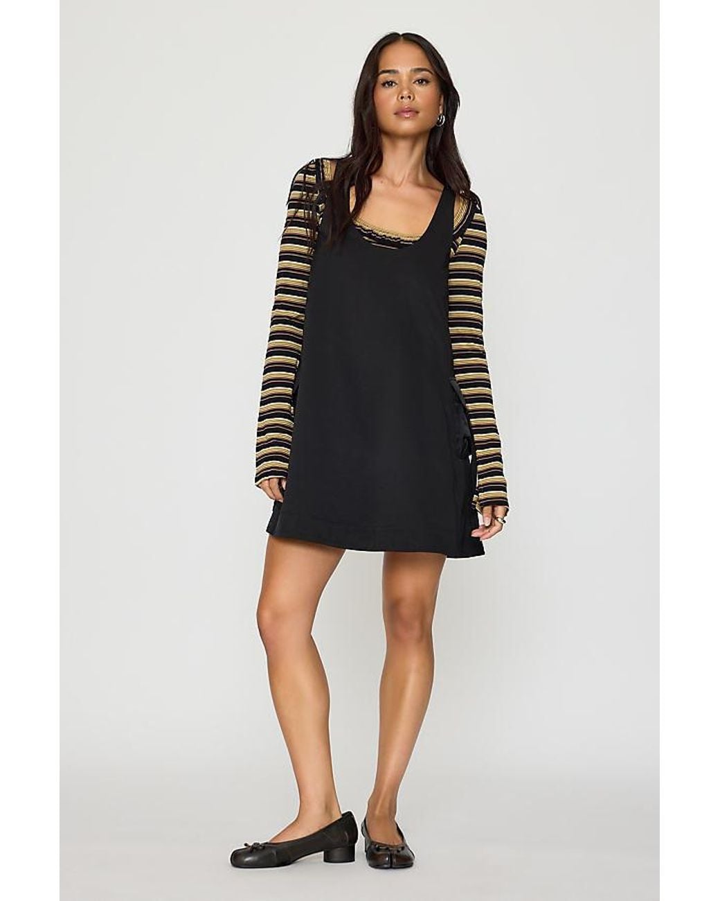 Damson Madder Black Cairo Mini Swing Dress