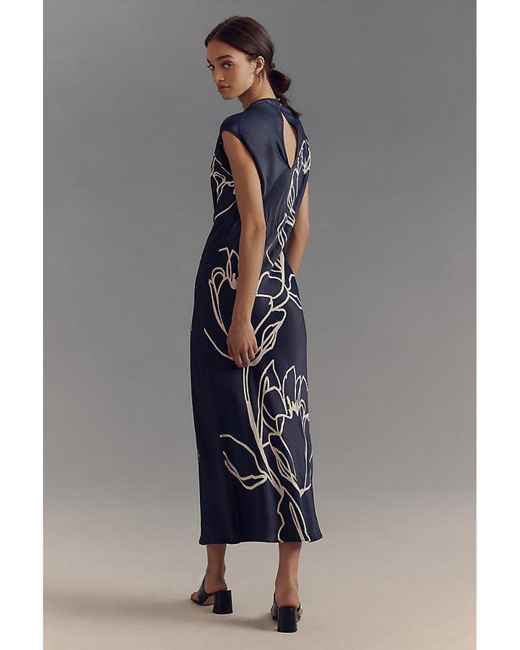 Maeve Mock-Neck Midi Slip Dress in Blue | Lyst UK Maeve Mock-Neck Midi Slip Dress in Blue | Lyst UK
