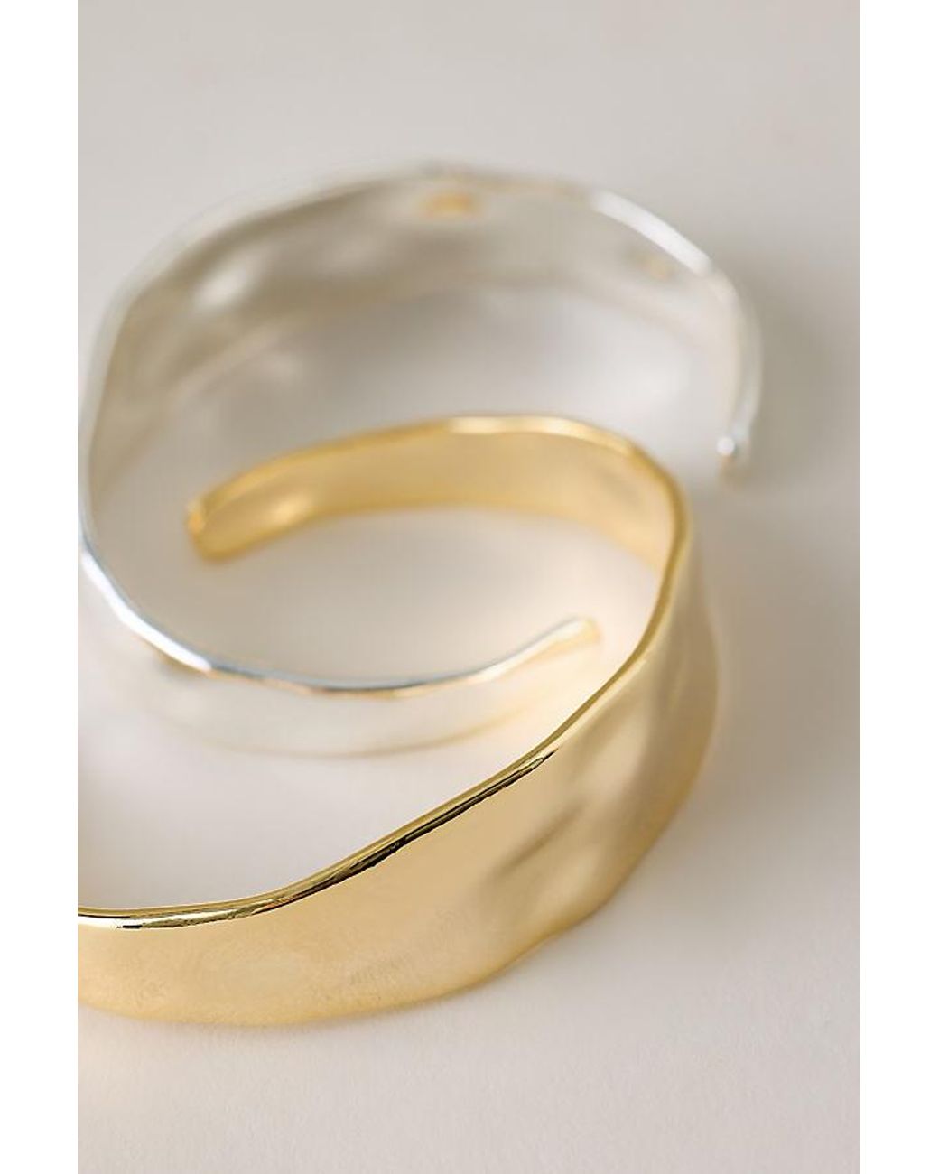 By Anthropologie Natural Hammered Bangle Bracelet