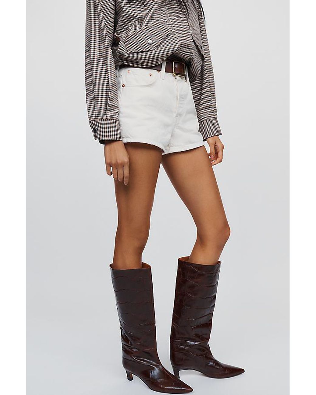 By Anthropologie Brown Tall Pointed-Toe Boots