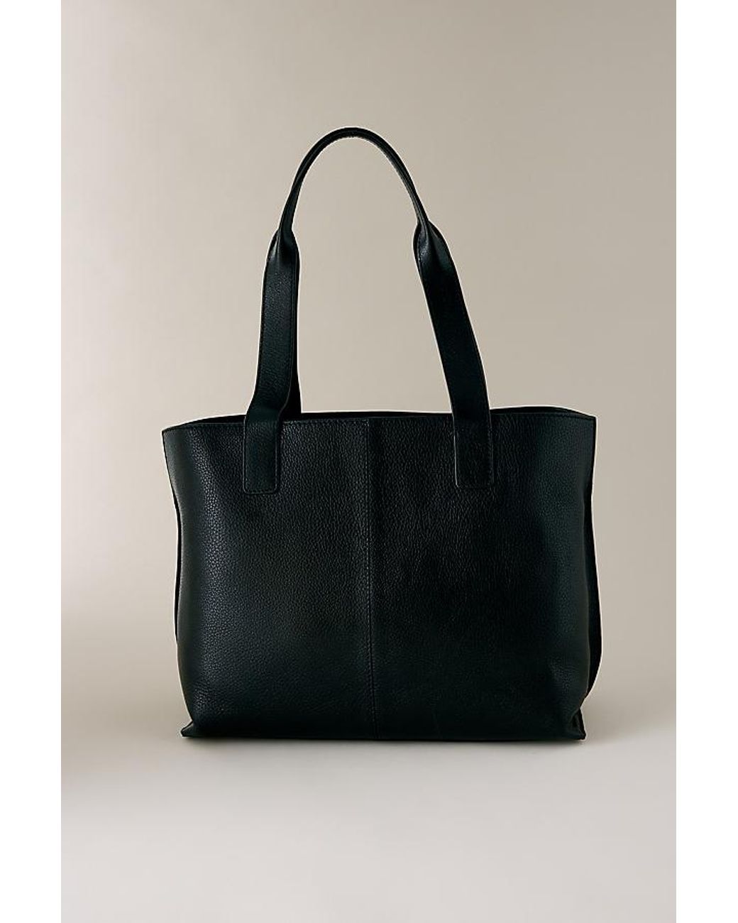 Barbour Black Alder Large Leather Tote Bag