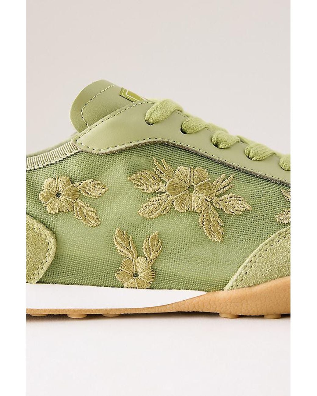 Back 70 Green Floral Nylon Trainers