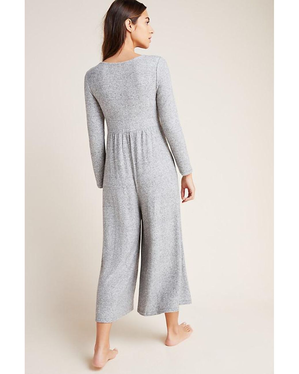 anthropologie silver jumpsuit