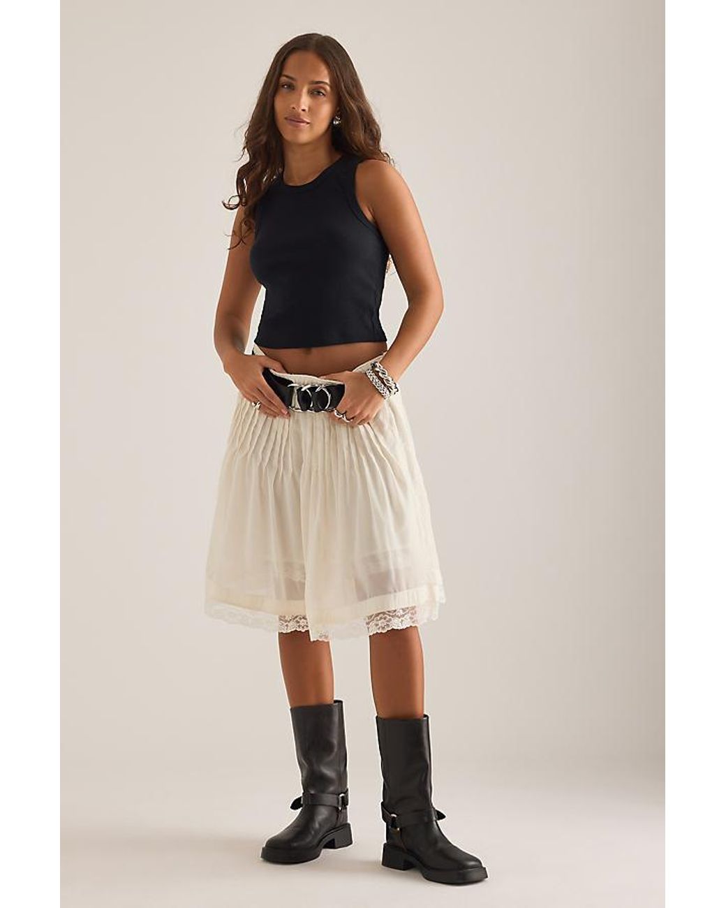 By Anthropologie Black The Rib City Racer Tank Top