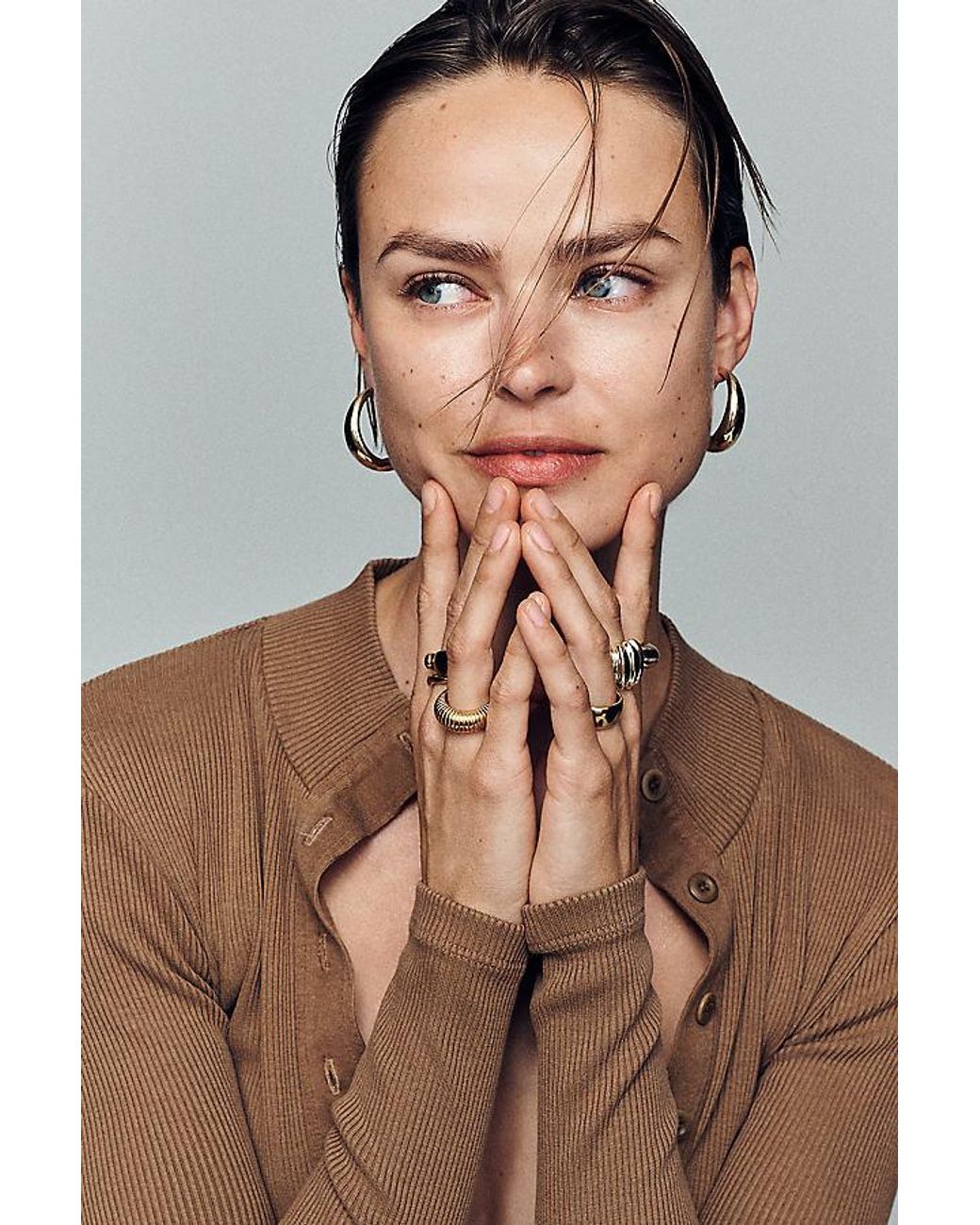 By Anthropologie Natural Water-Resistant Dome Ring