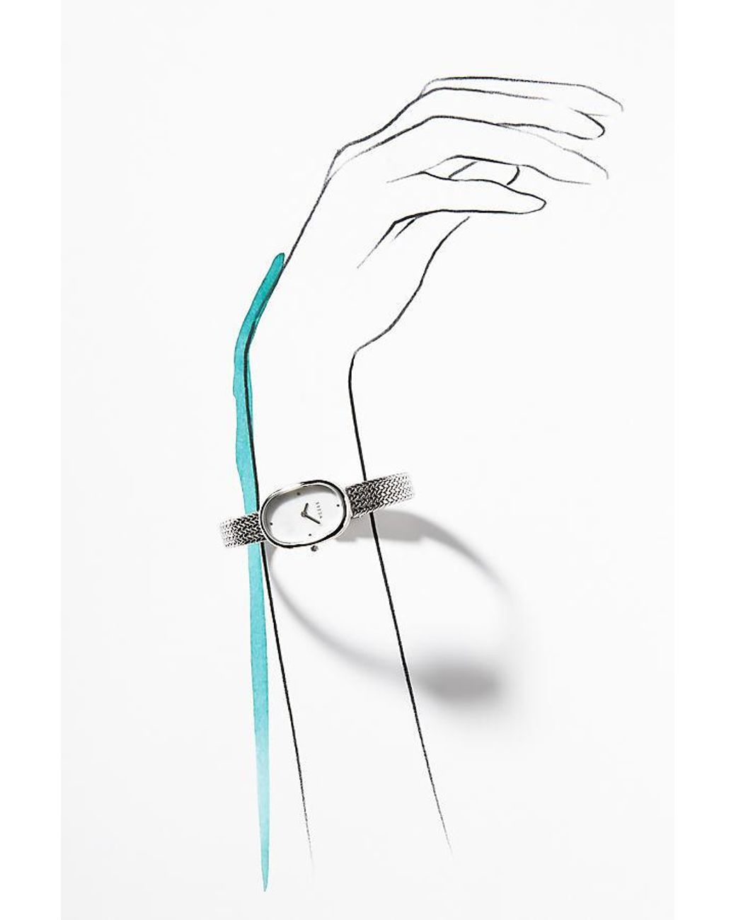 Breda Gray Jane Tethered Metal Watch