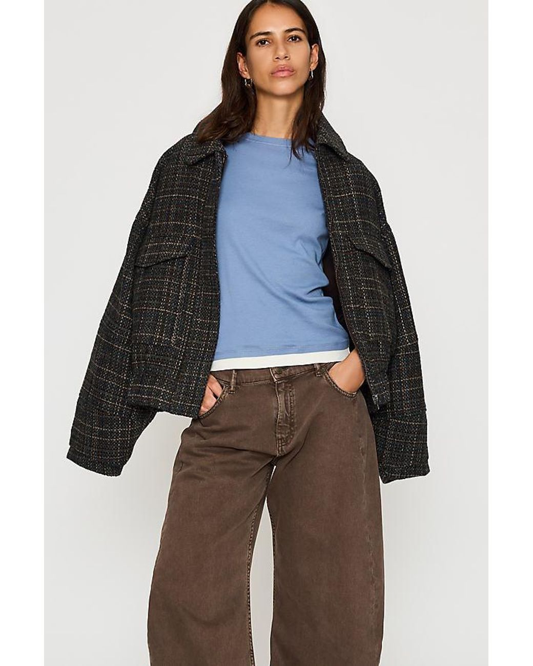By Anthropologie Blue The Mollie Low-Rise Barrel Jeans