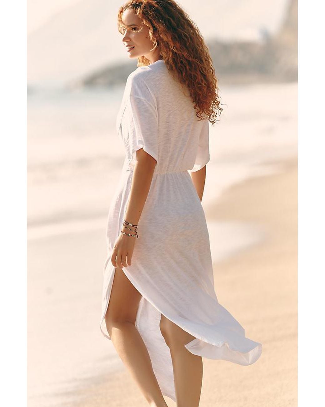 Celandine White Long-Sleeve Ruched Maxi Dress