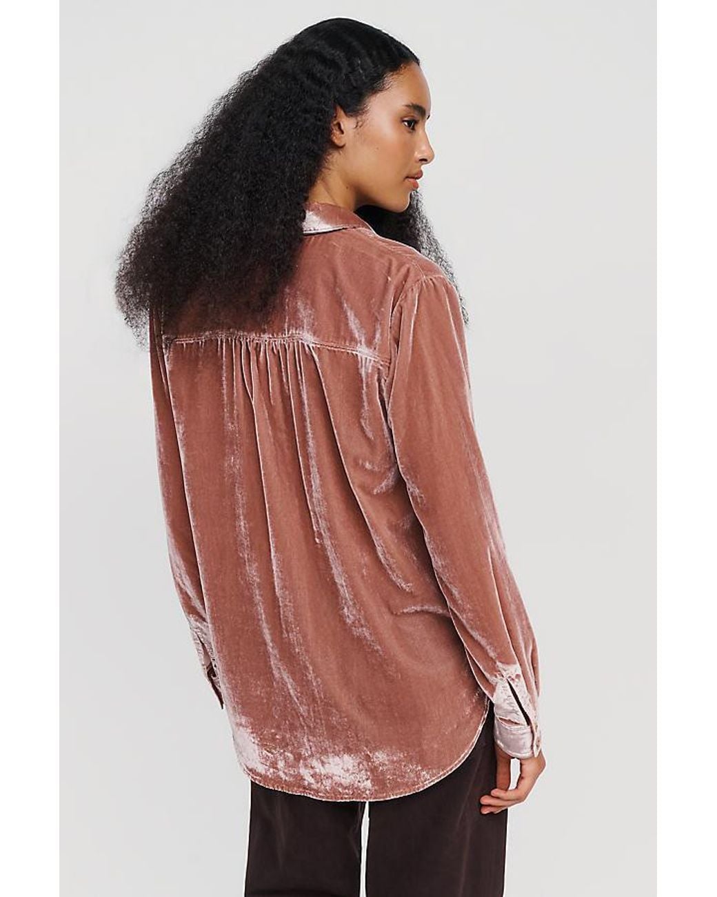 Pilcro Red The Hadley Relaxed Buttondown Shirt By Velvet Edition