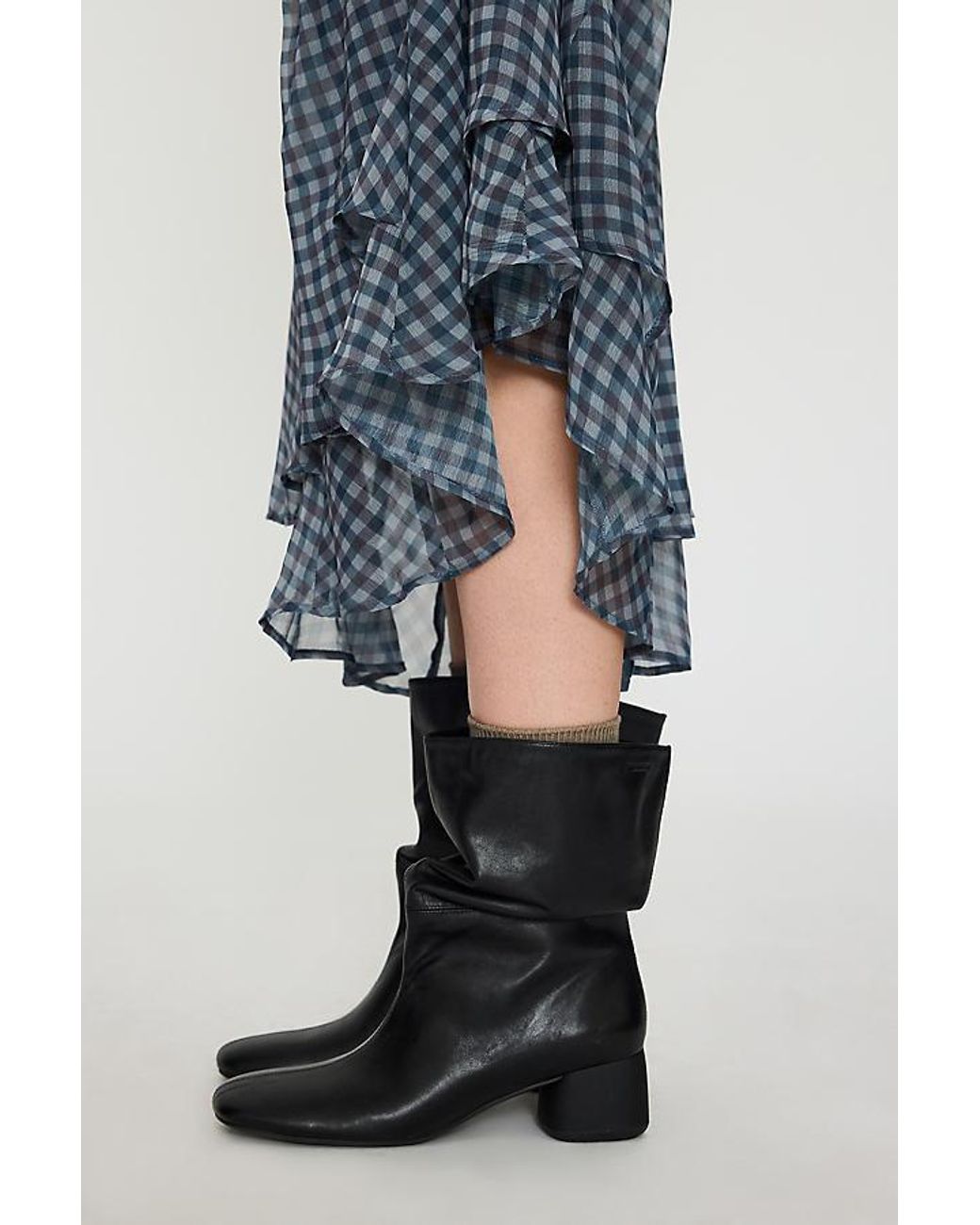 Vagabond Black Vagabond Livia Leather Scrunch Boots