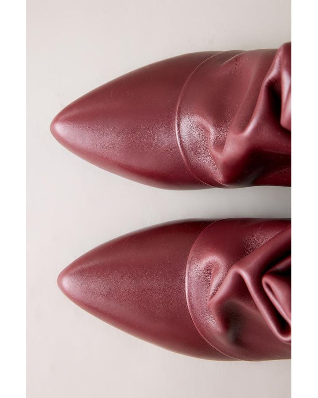Bronx Red Kendr-A Fold Over Leather Ankle Boots
