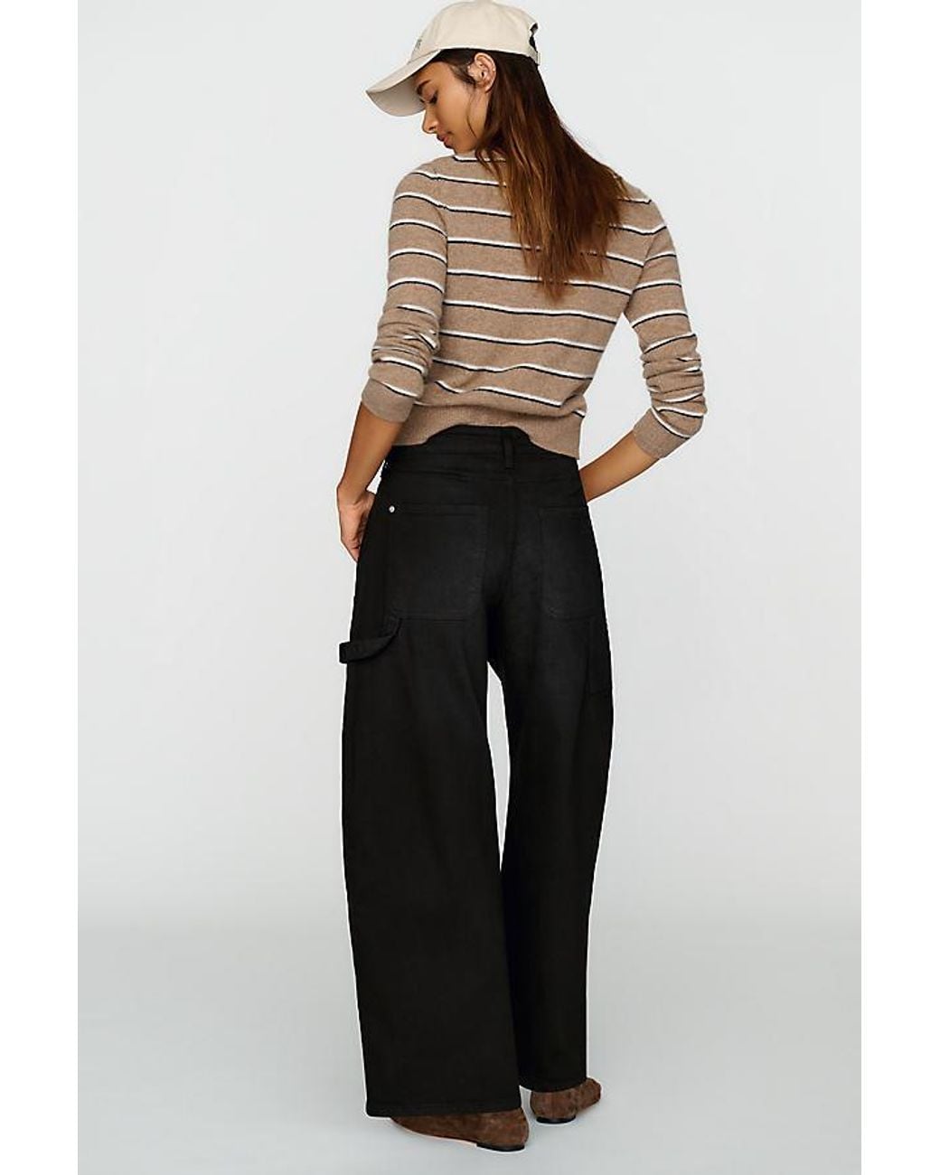 Pilcro Blue The Kayden High-Rise Carpenter Barrel-Leg Jeans By