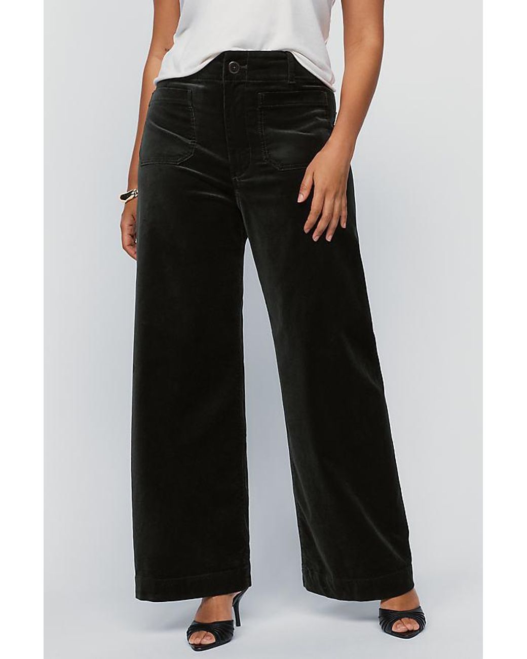 Maeve Multicolor The Colette Full-Length Velvet Trousers By