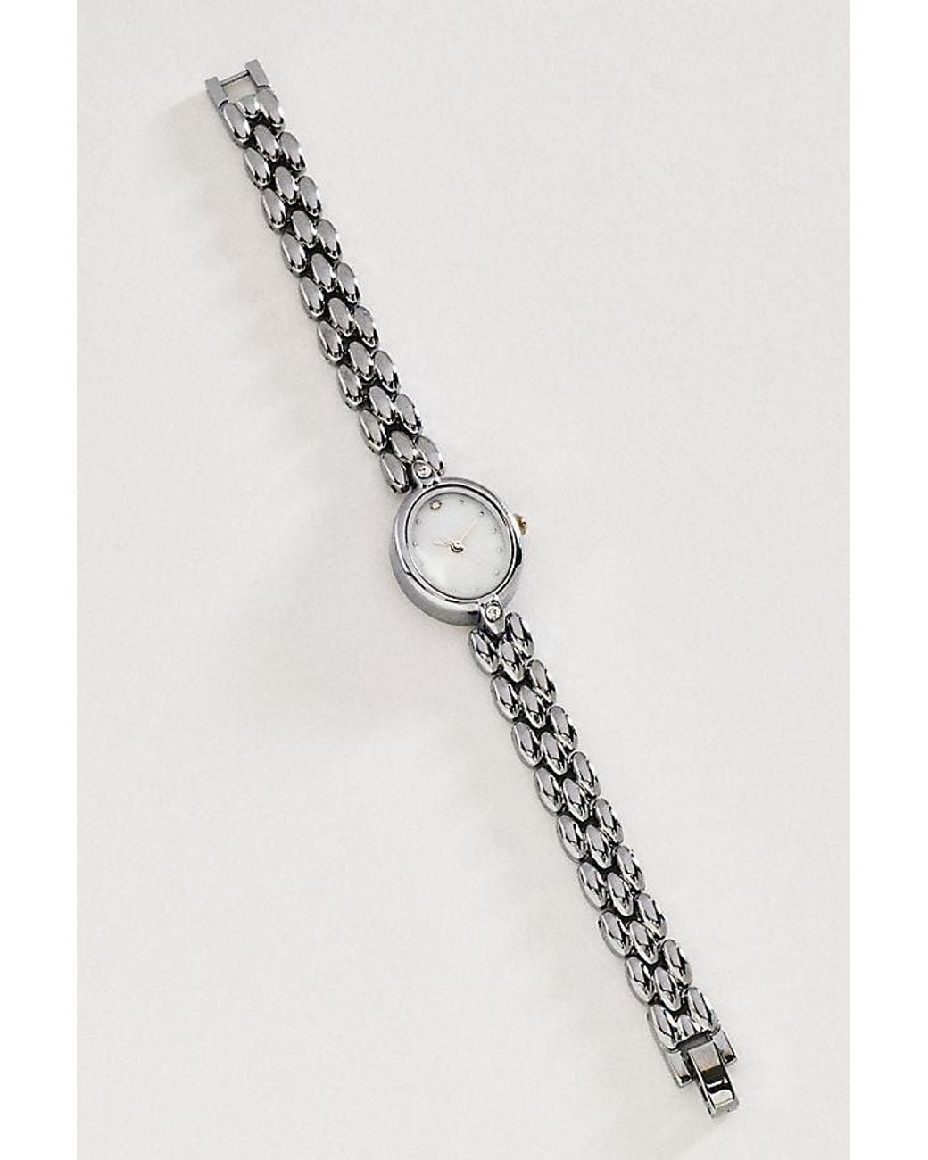 By Anthropologie Metallic Braided Metal Watch