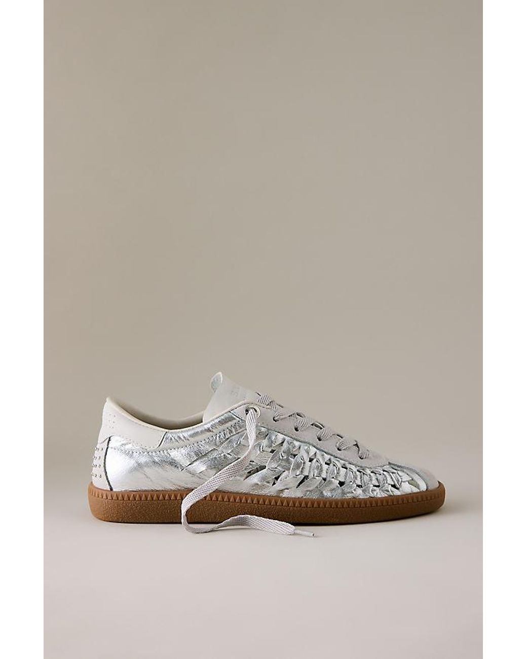 Bronx Bobbie Woven Leather Trainers in Grey | Lyst UK