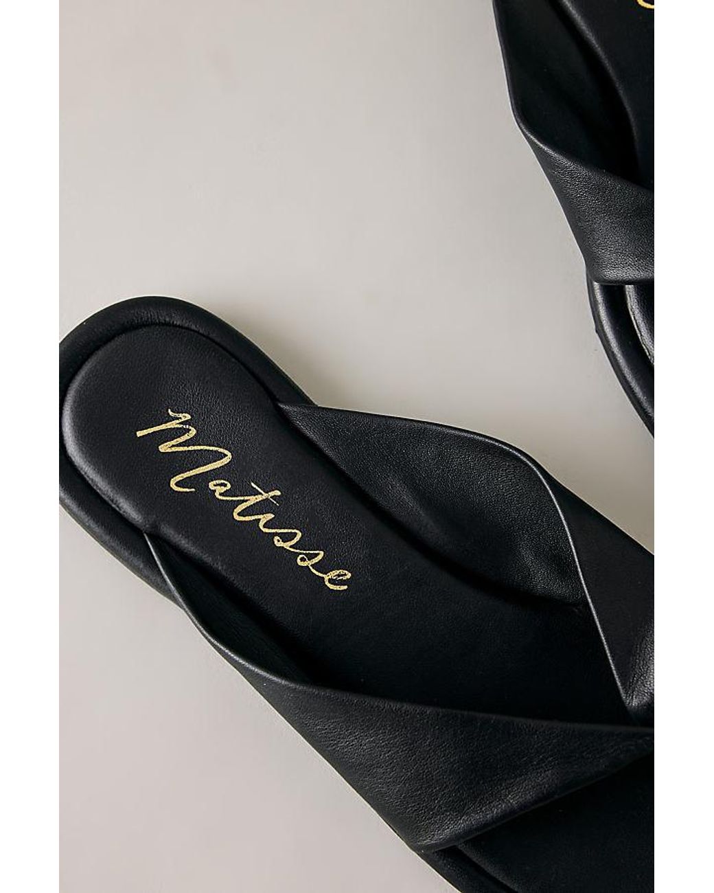 Matisse Black Mirage Thong Sandals