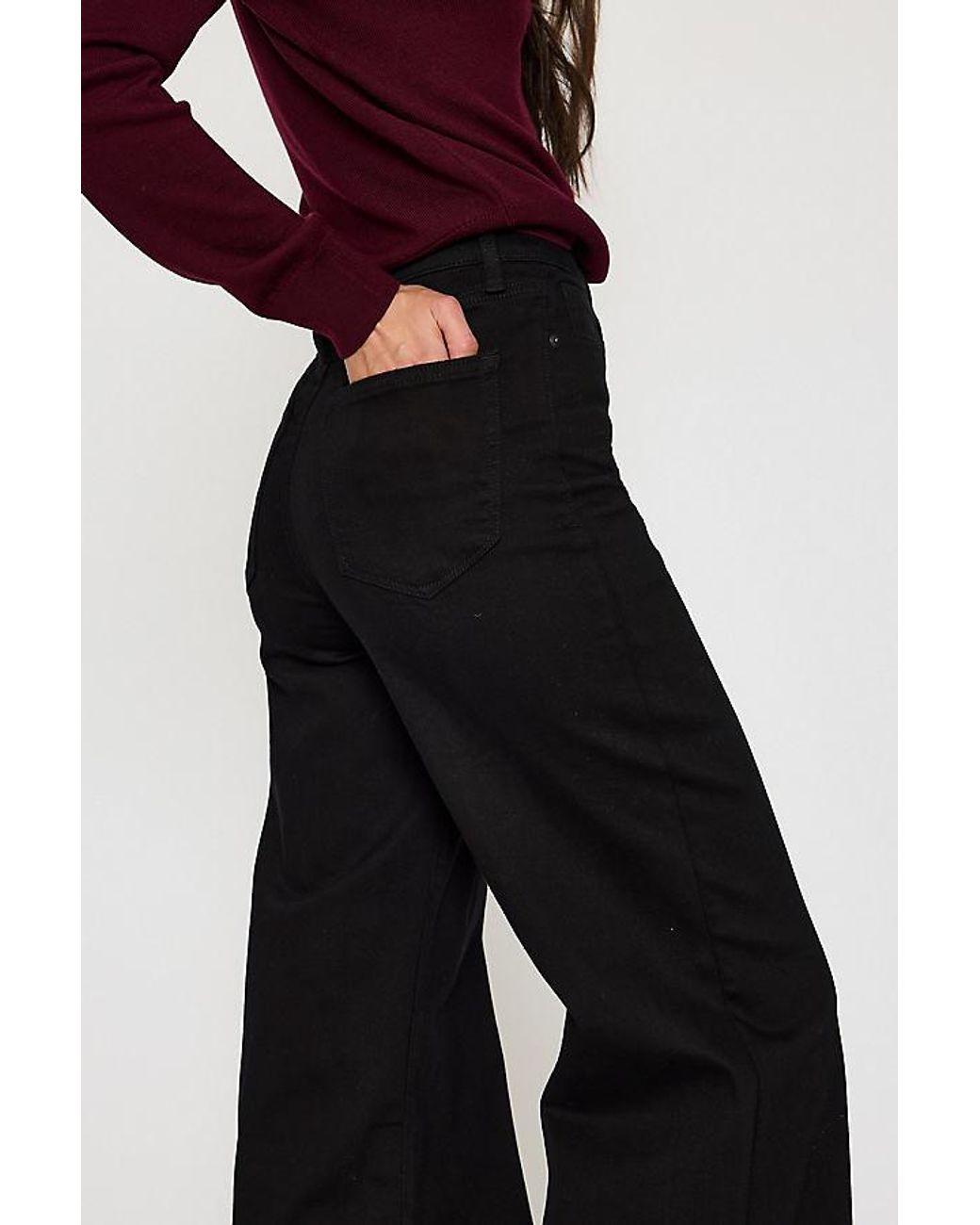 GOOD AMERICAN Blue Good Waist Palazzo Jeans