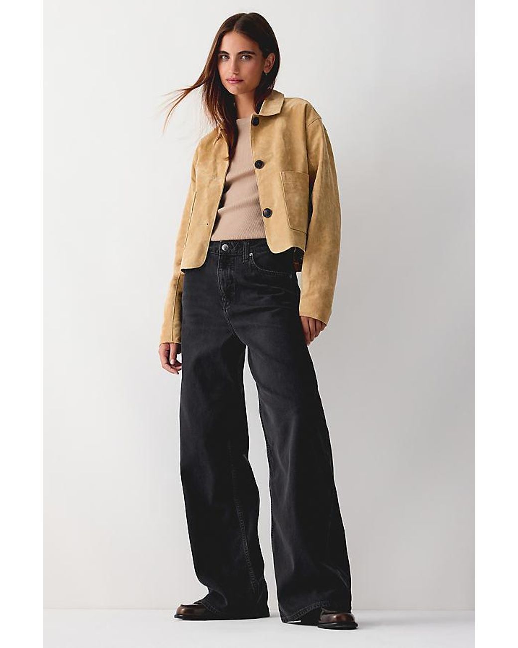 Lee Jeans Blue Stella High-Rise Wide-Leg Jeans