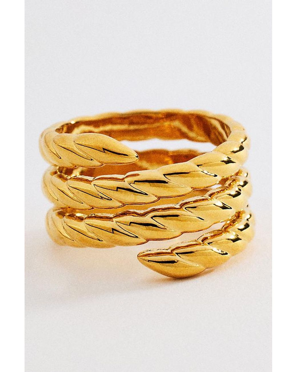 By Anthropologie Metallic Twister Ring