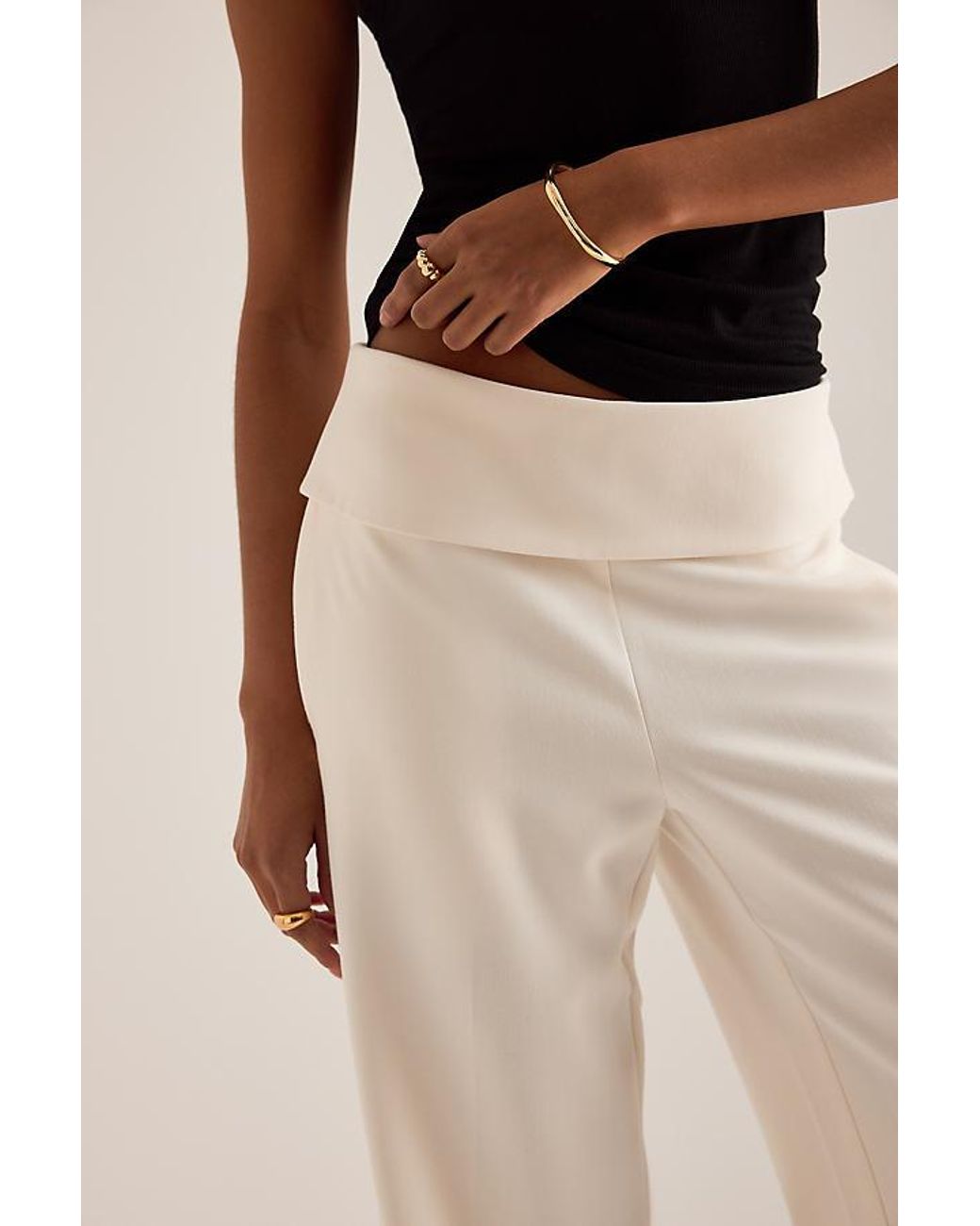 By Anthropologie Natural Modern Flare Trousers