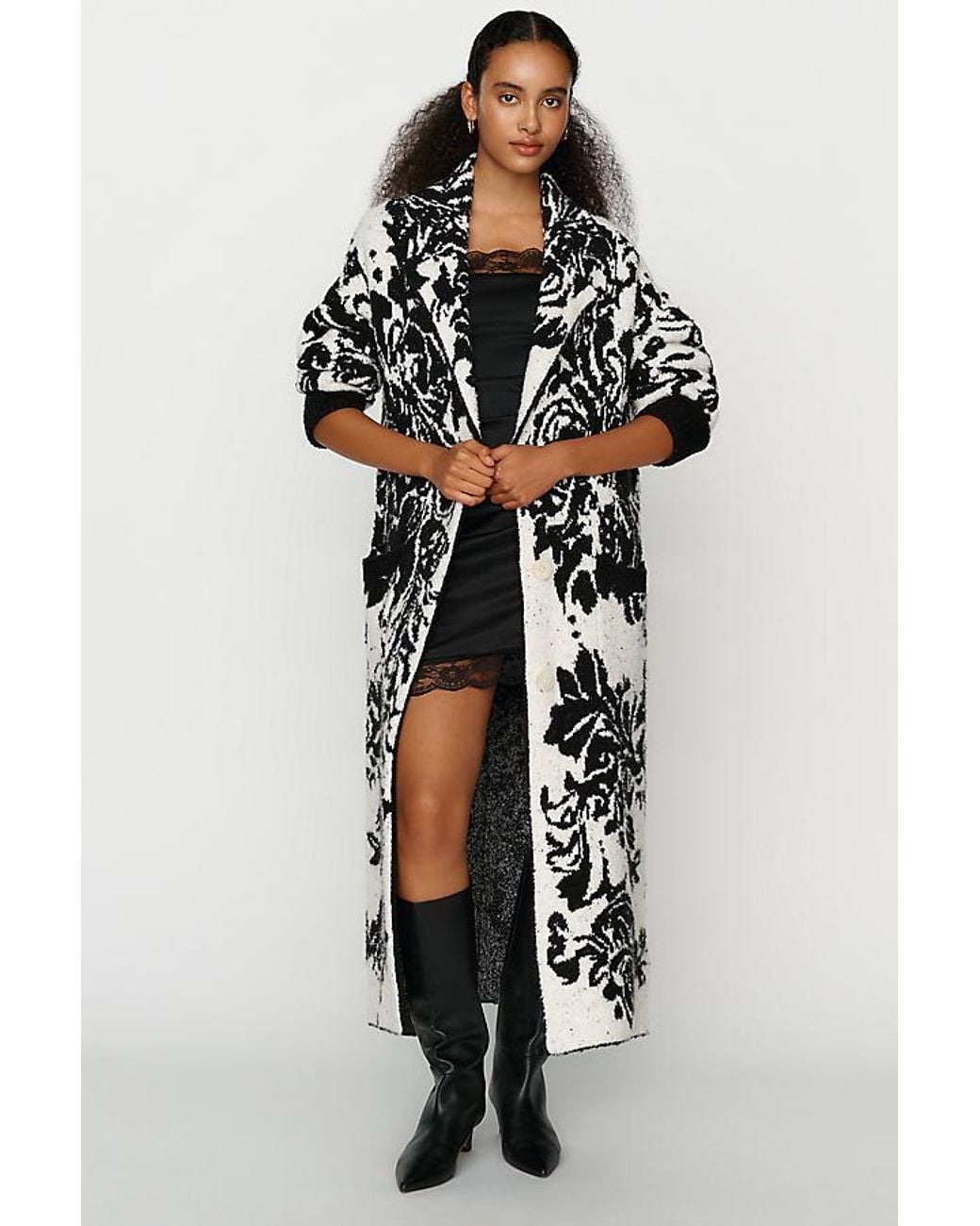 By Anthropologie Black Collared Duster Cardigan