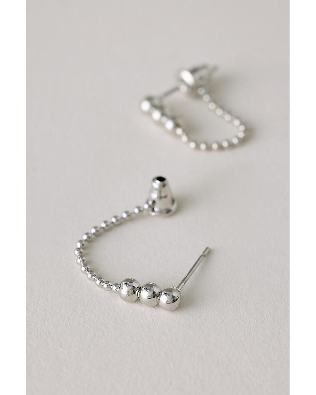 By Anthropologie Blue Water-Resistant Bauble Hoop Earrings