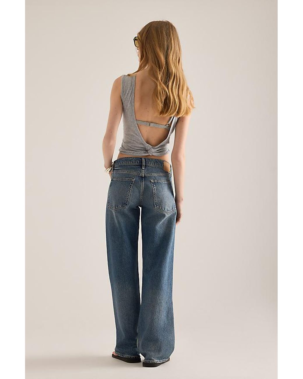 Rag & Bone Blue Saige Relaxed Straight-Leg Jeans