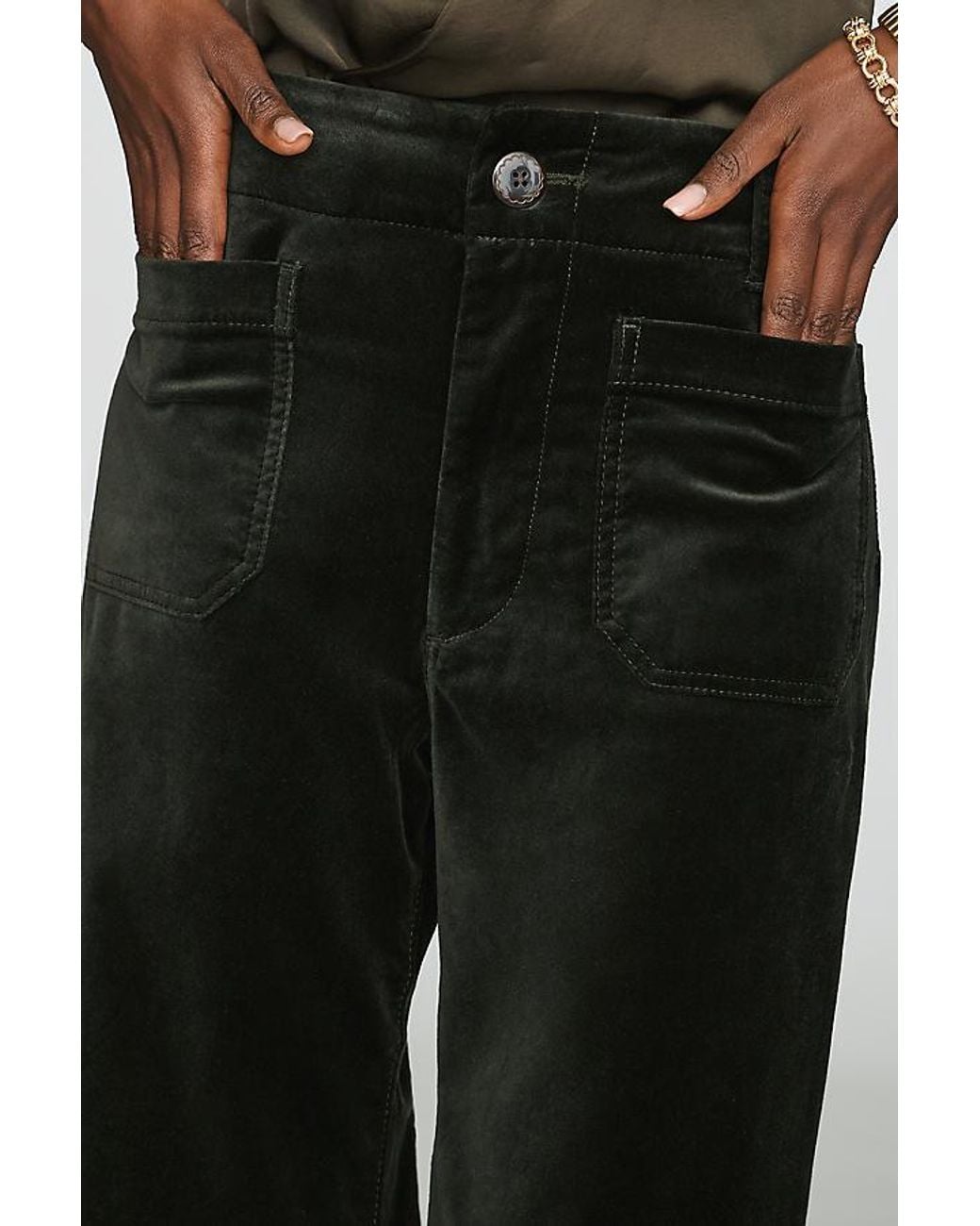 Maeve Multicolor The Colette Full-Length Velvet Trousers By