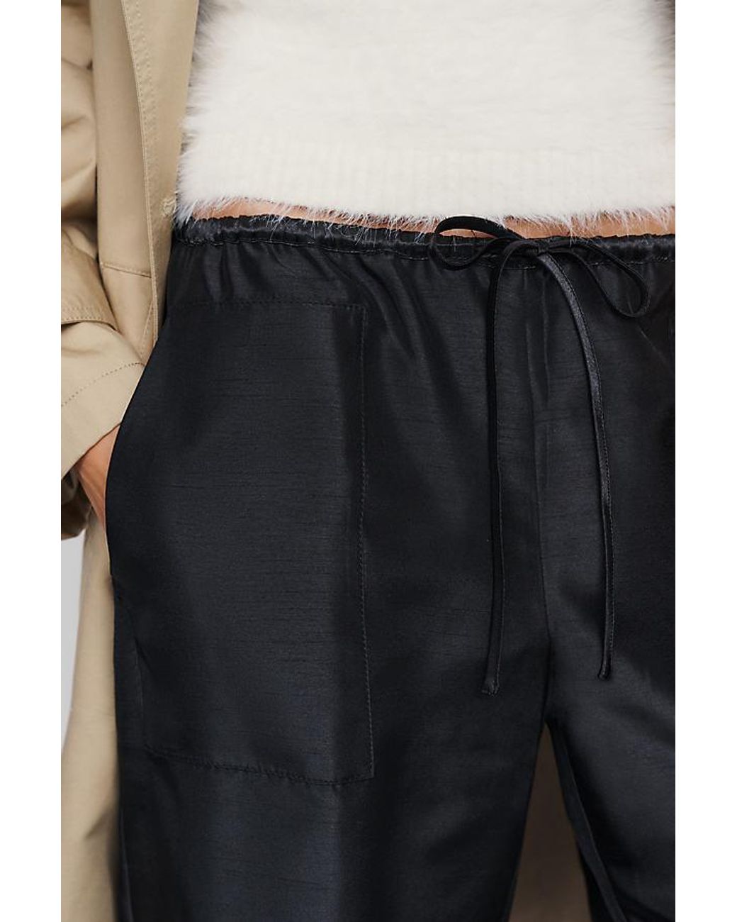 Maeve Blue Marnie Taffeta Tapered Trousers