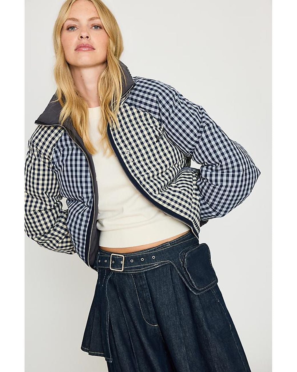 Damson Madder Blue Reversible Opal Puffer Jacket