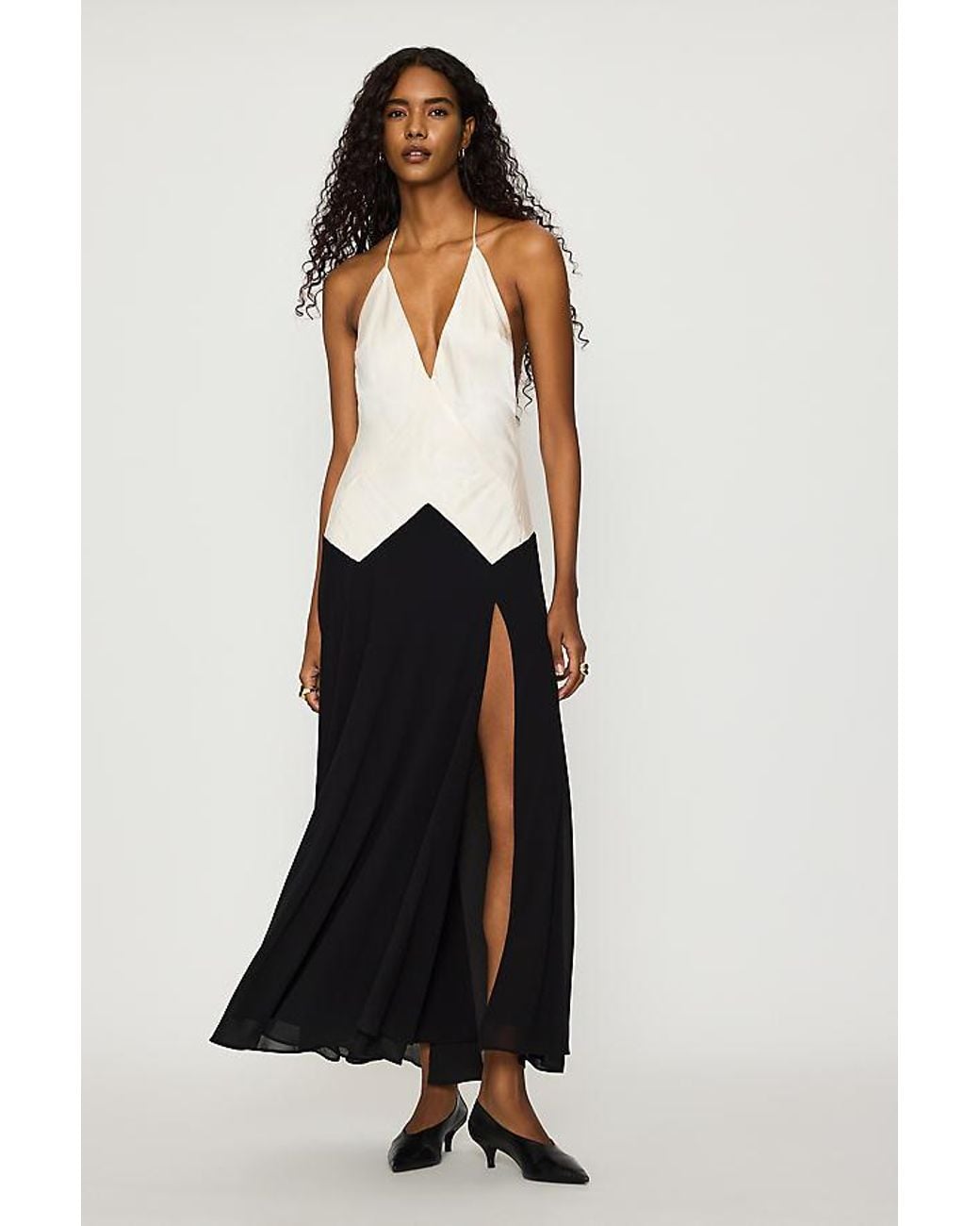 Bardot White Renya Contrast Maxi Dress