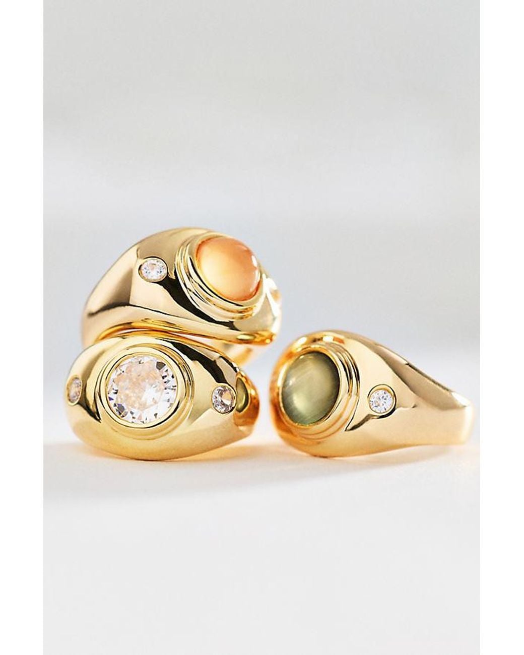 By Anthropologie Metallic Orbit Stacking Ring
