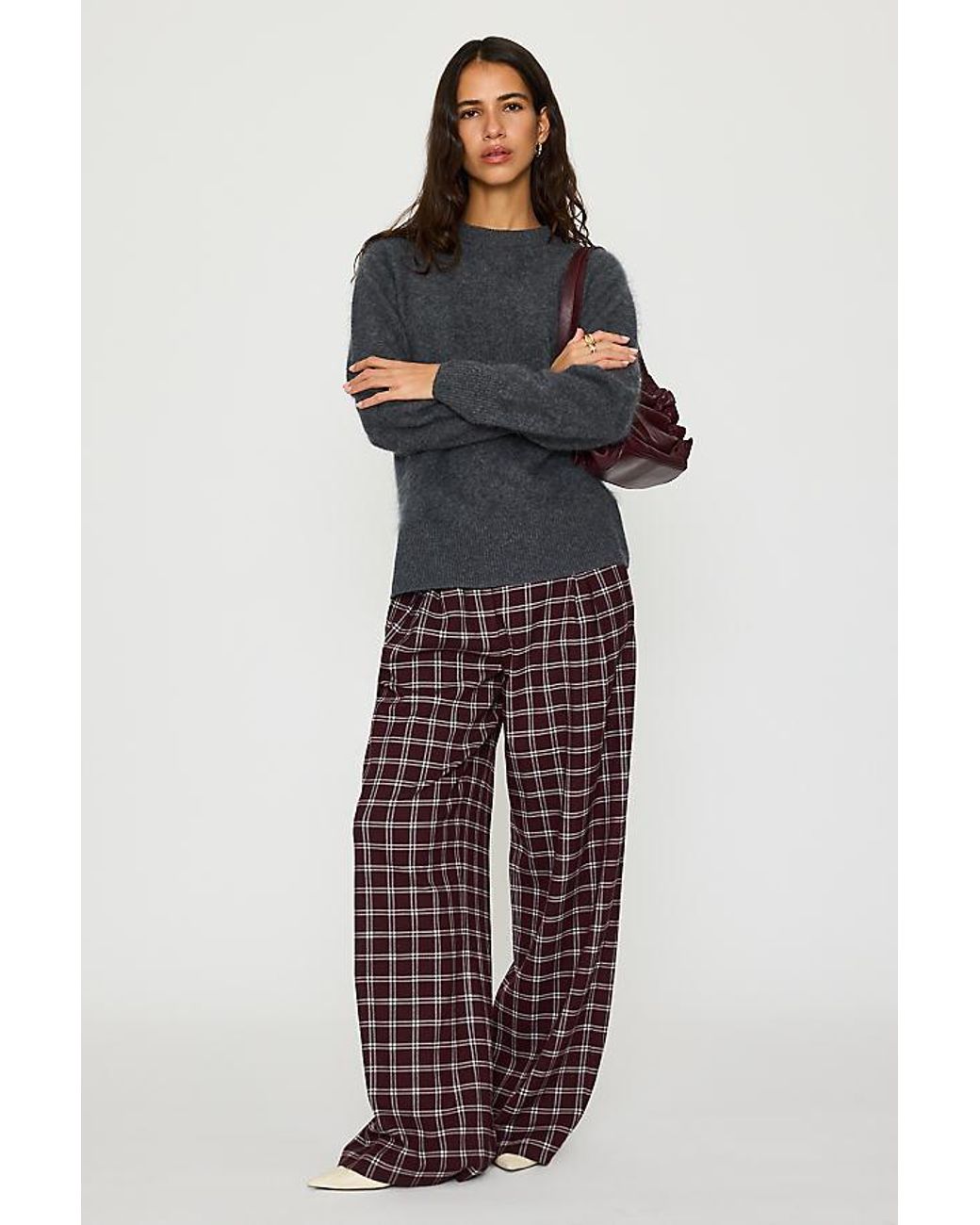 ALIGNE Gray Dion Brushed 100% Wool Jumper