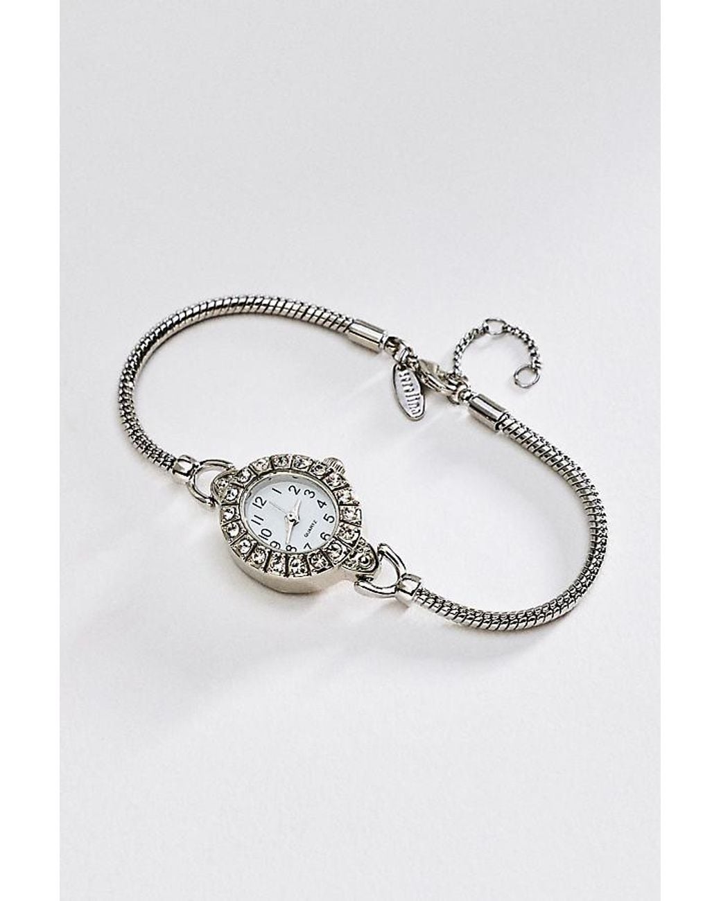 By Anthropologie Metallic Circle Glitz Wrap Watch