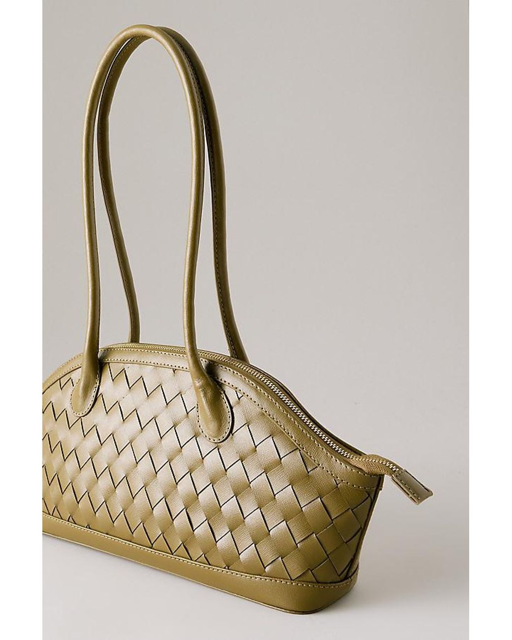 Nunoo Green Ayo Braided Florence Leather Shoulder Bag