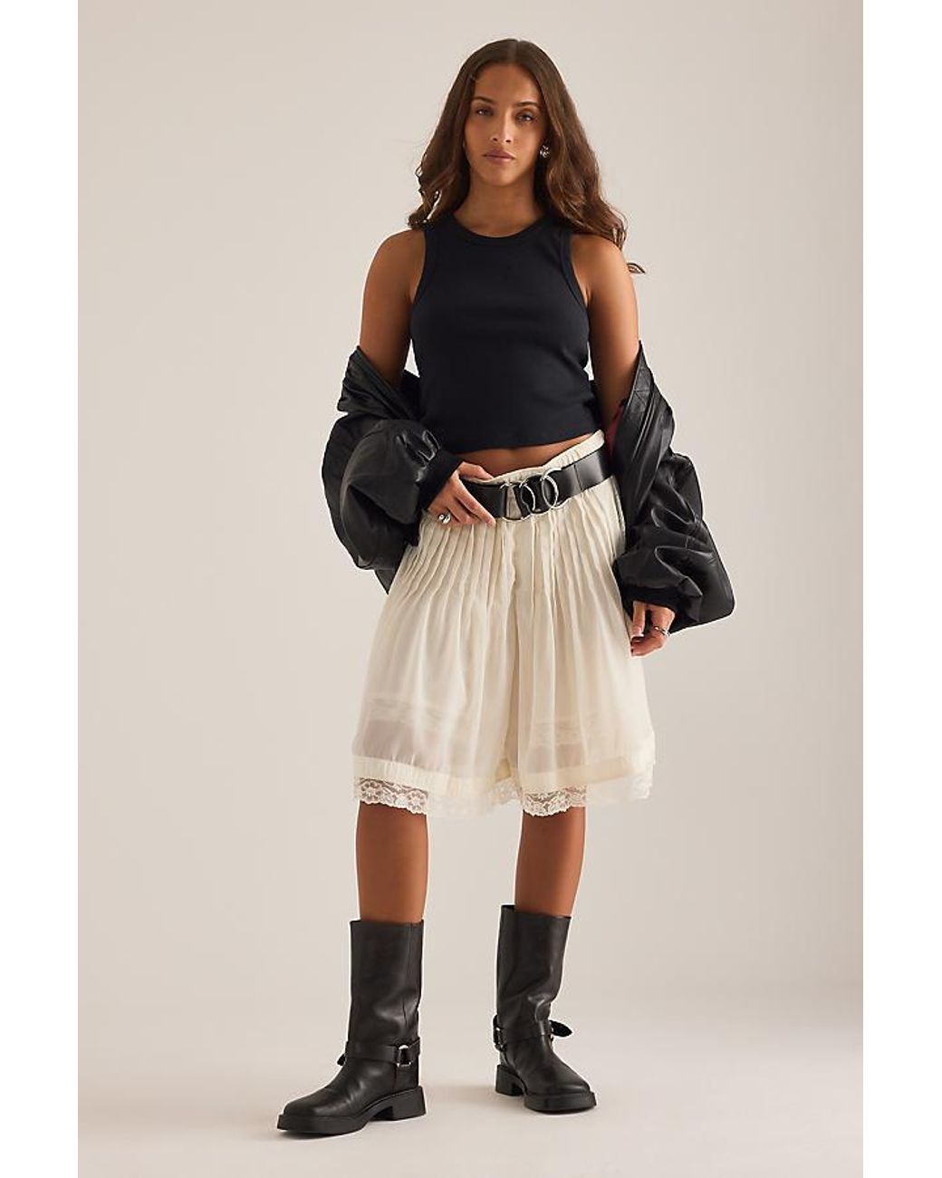 By Anthropologie Black The Rib City Racer Tank Top