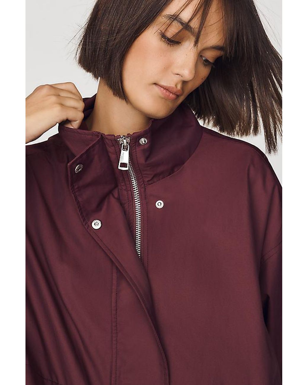 Maeve Red Oversized Lightweight Jacket