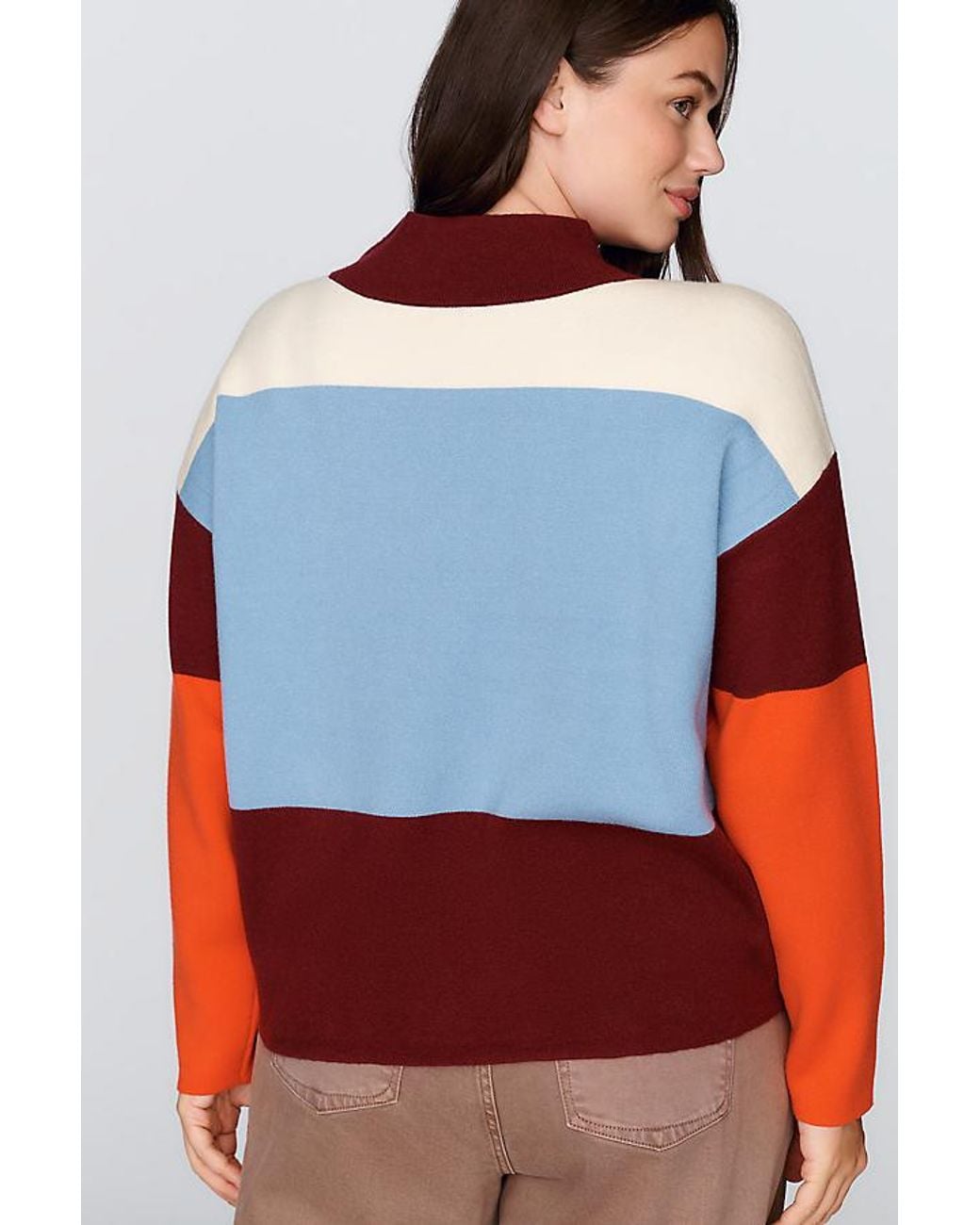 Maeve Red Carys Mock-Neck Jumper