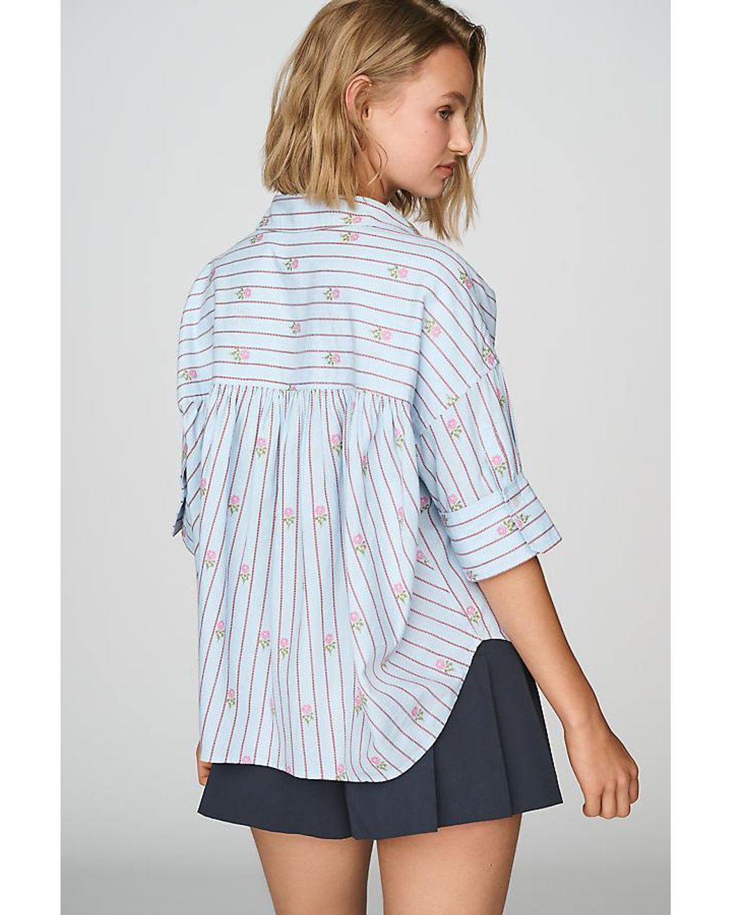 Maeve White The Mabel Boxy Oxford Shirt By