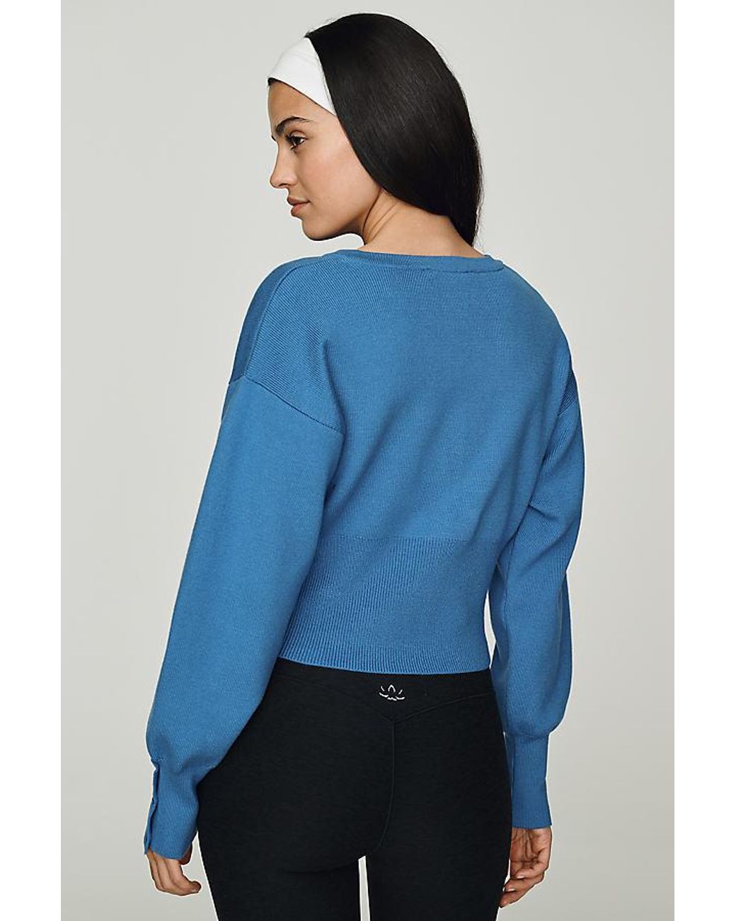 Daily Practice Blue Everyday Crew-Neck Cardigan
