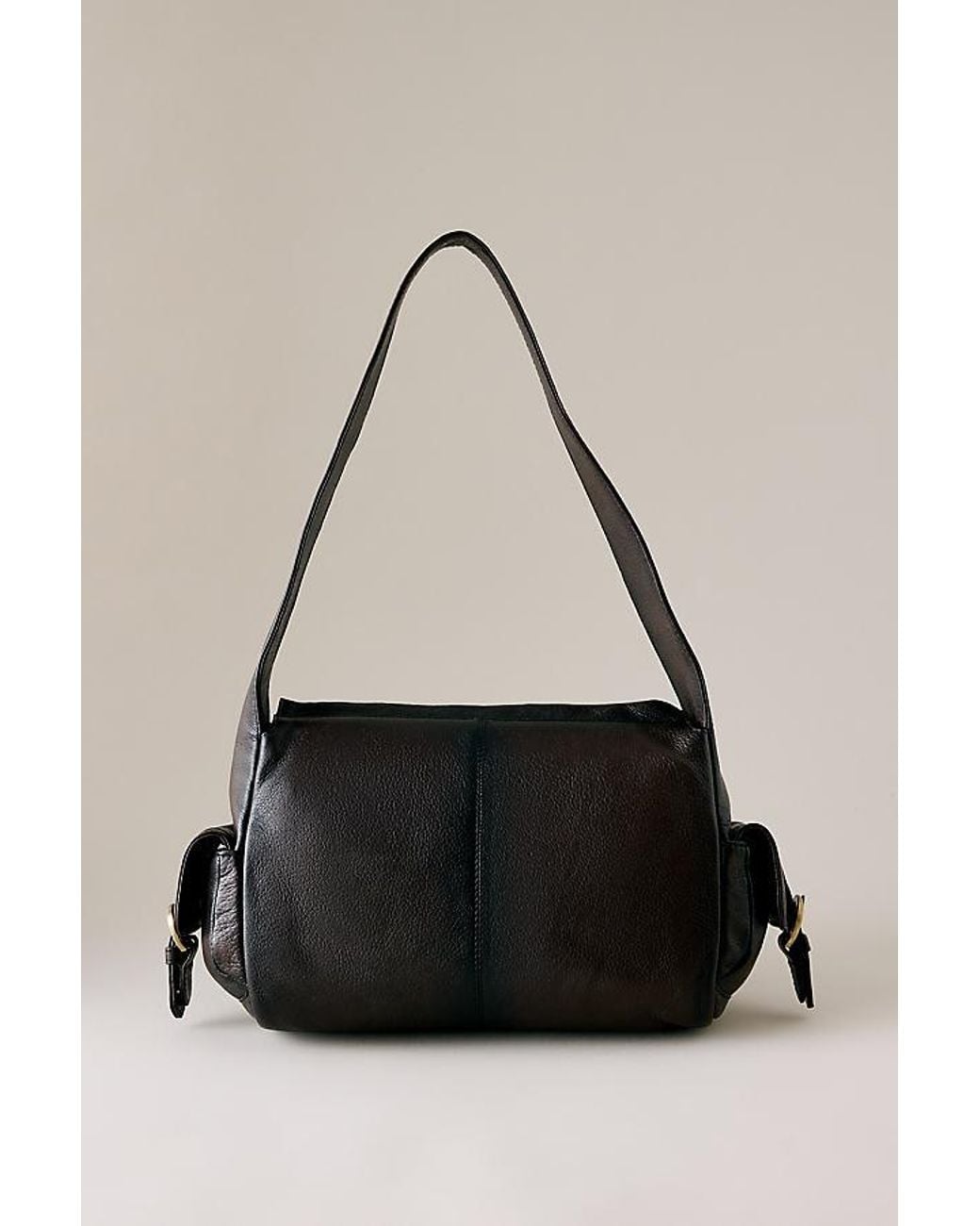 By Anthropologie Black The Leather Cargo Bag