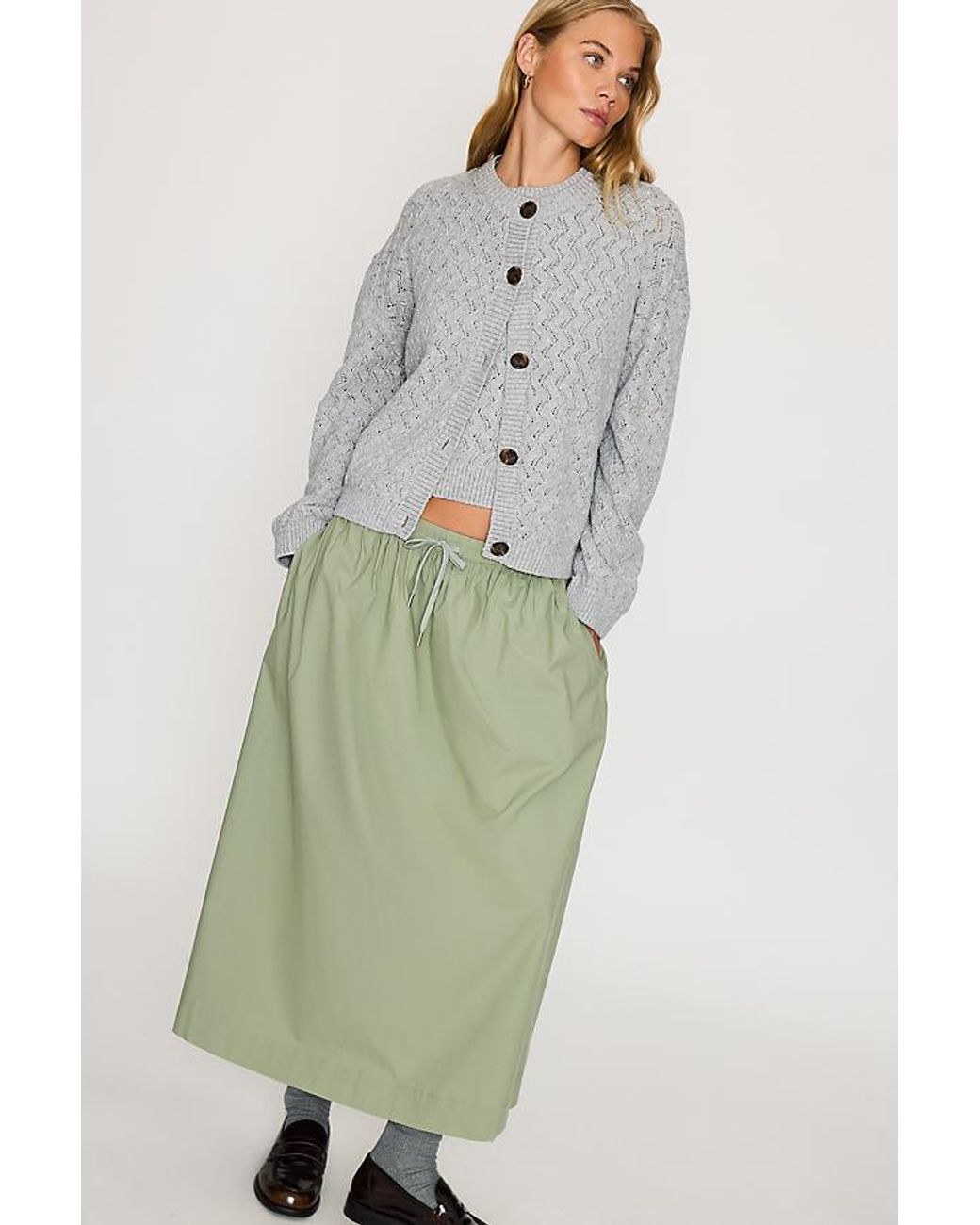 Varley Green Cambria Midi Skirt