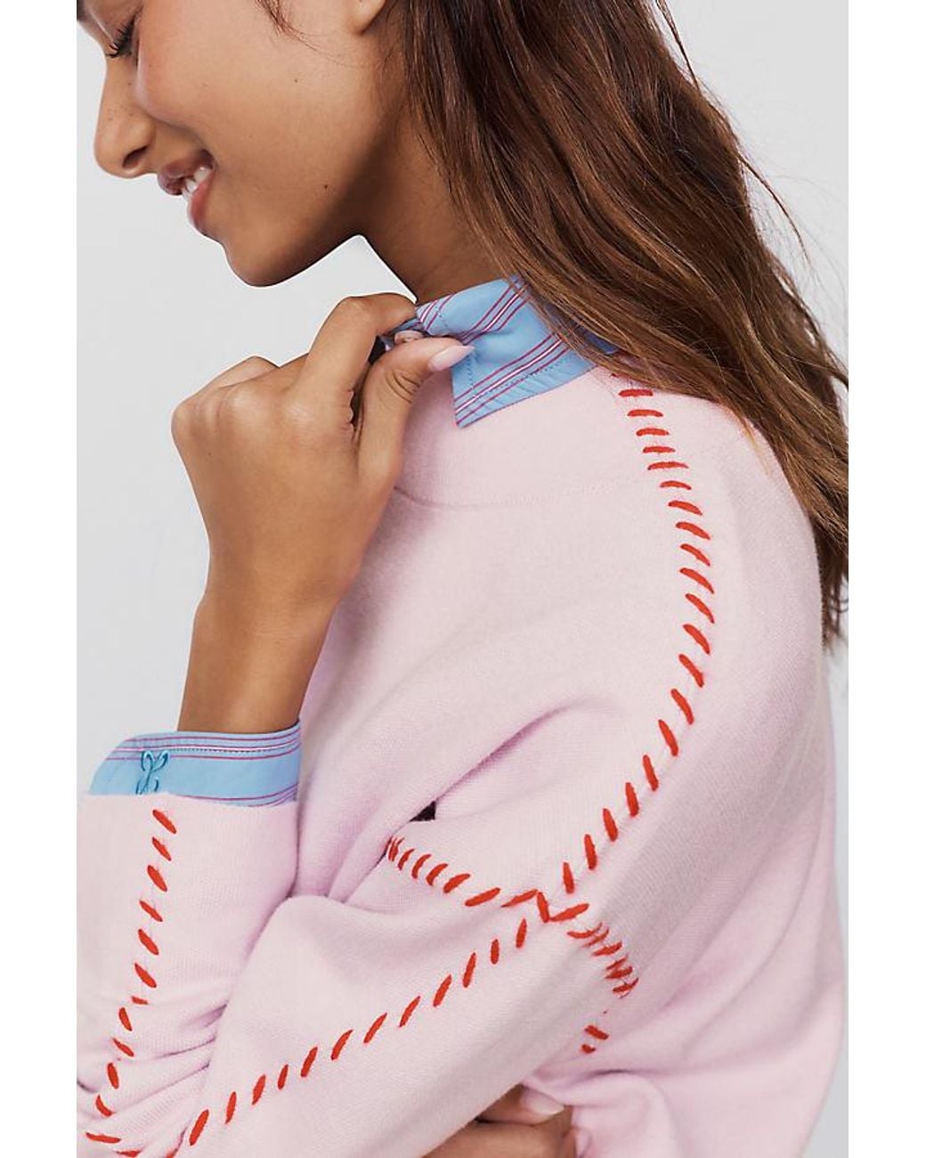 Maeve Pink Carys Mock-Neck Jumper