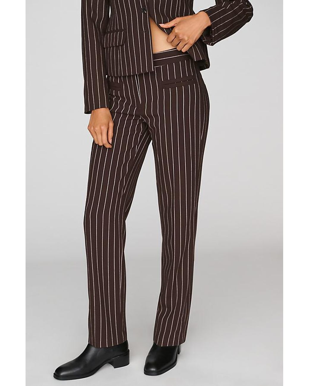 Maeve Brown 90S Slim Suit Trousers